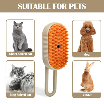 3-in-1 Dog/Cat Electric Steam Massager and Hair Brush