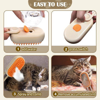 3-in-1 Dog/Cat Electric Steam Massager and Hair Brush