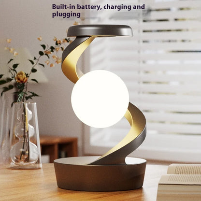 Rotating Moon Desk Lamp With Phone Wireless Charging Sensor Control Table Lamps Decorative Desktop Lamp Small Night Lamp Home De