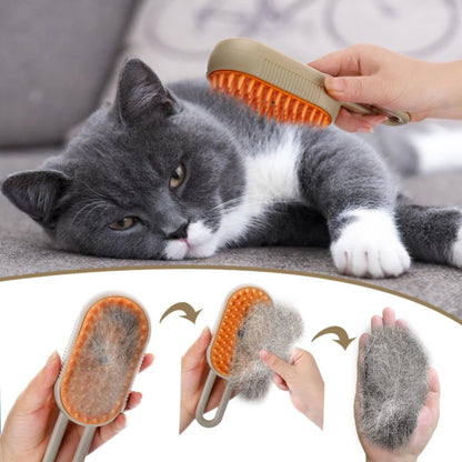 3-in-1 Dog/Cat Electric Steam Massager and Hair Brush